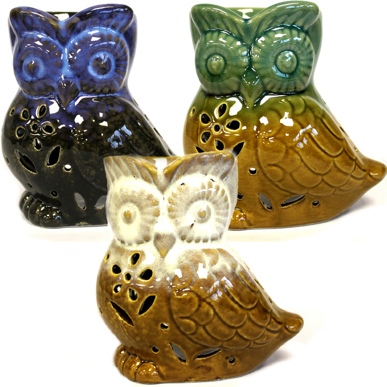 Classic Rustic Oil Burner - Owl Side-on (assorted) - Image 3