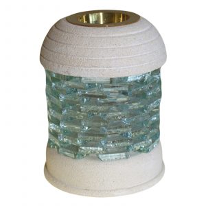 Stone Oil Burner – Round Glass Brick