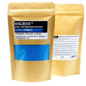 Aromatherapy Bath Potion in Kraft Bag 350g – Total Unwind