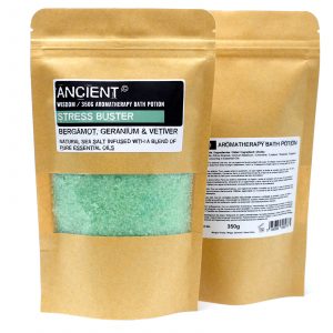 Aromatherapy Bath Potion in Kraft Bag 350g – Stress Buster