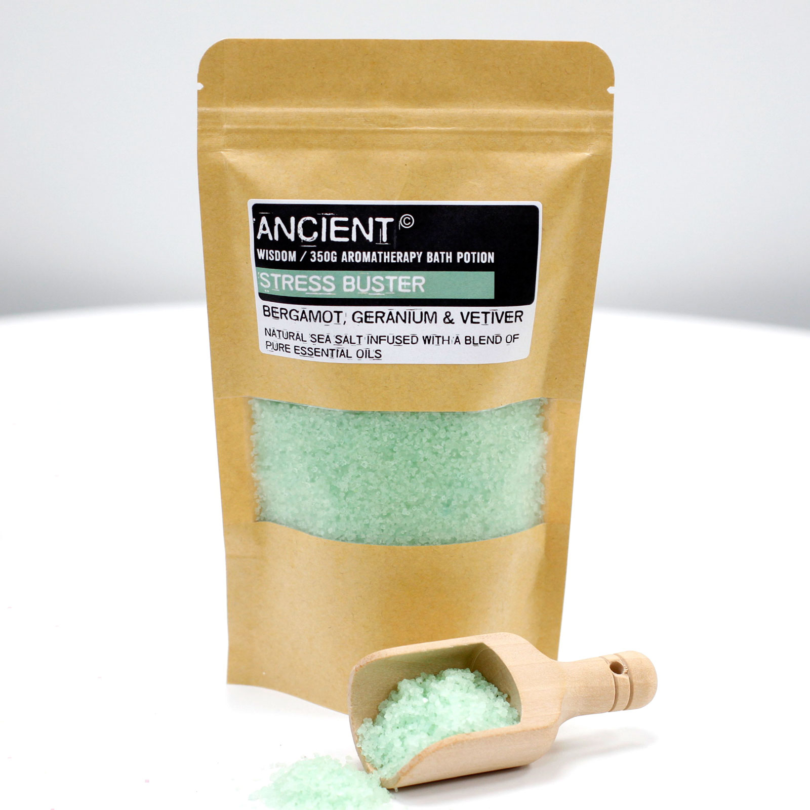 Aromatherapy Bath Potion in Kraft Bag 350g - Stress Buster - Image 2
