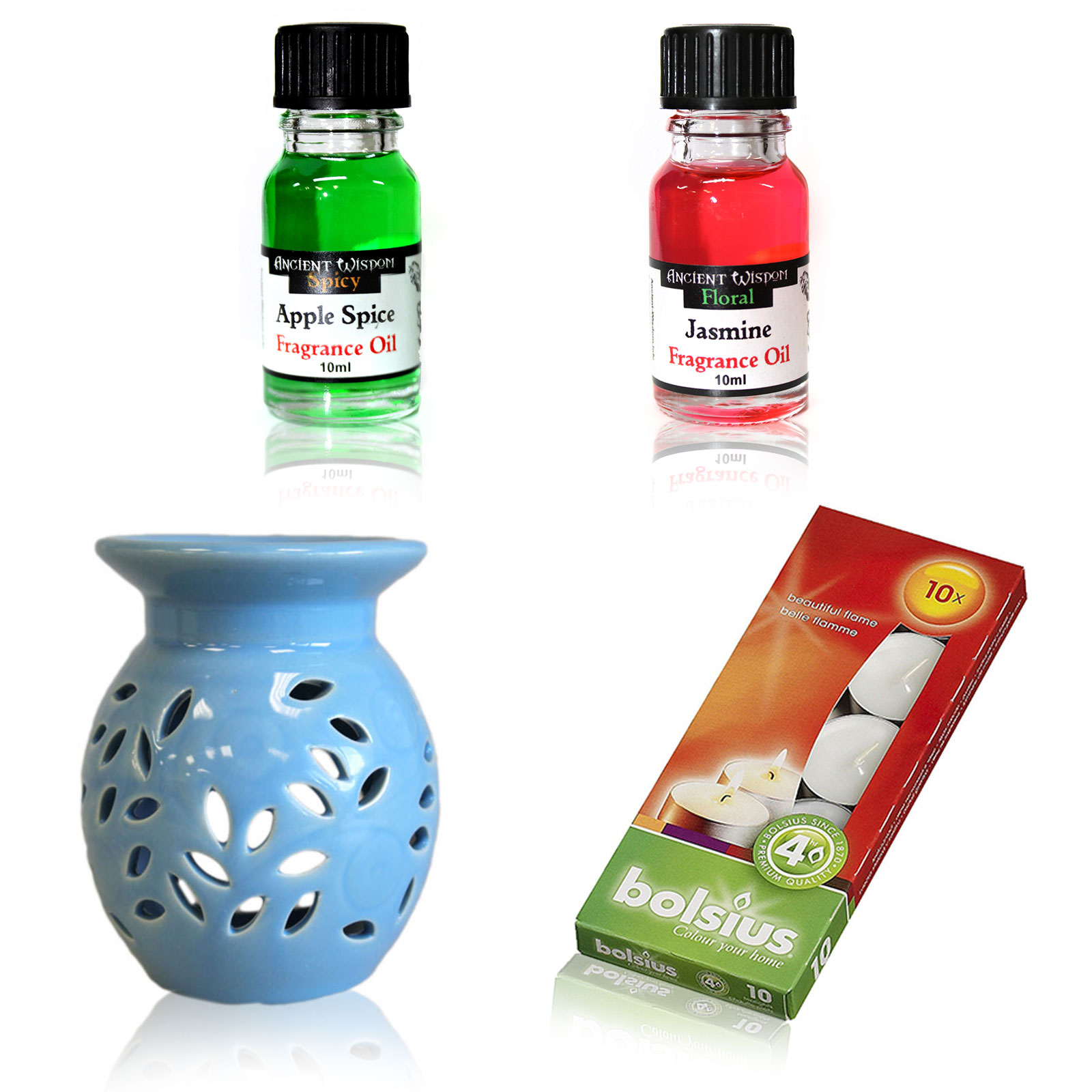 Floral Oil Burner and Fragrance Oils Kit