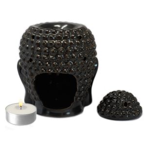 Buddah Head Oil Burner – Dark Brown
