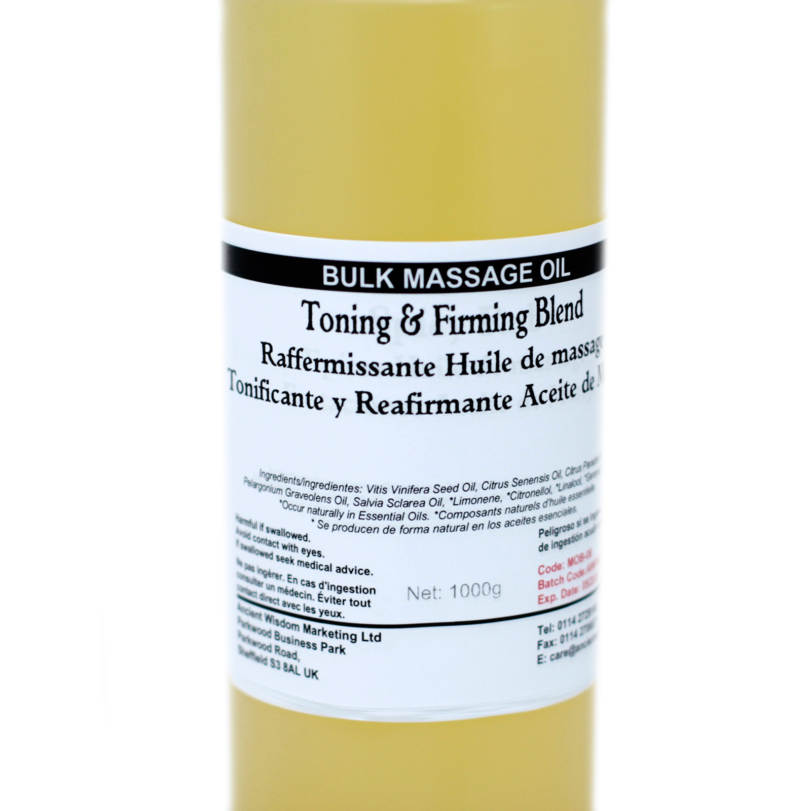Toning and Firming 1Kg Massage Oil - Image 2