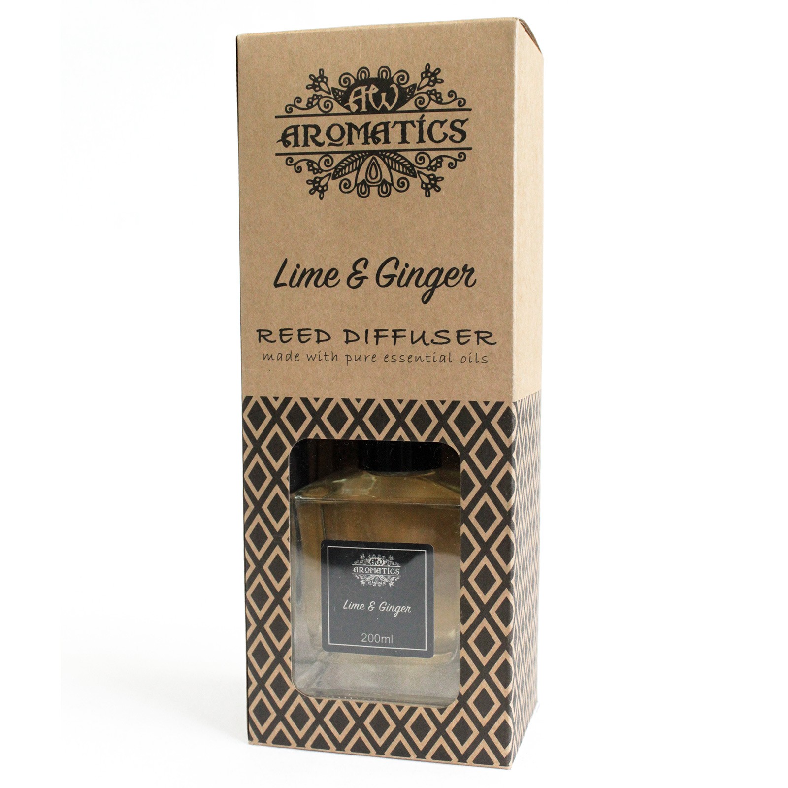 200ml Lime & Ginger Essential Oil Reed Diffuser - Image 3