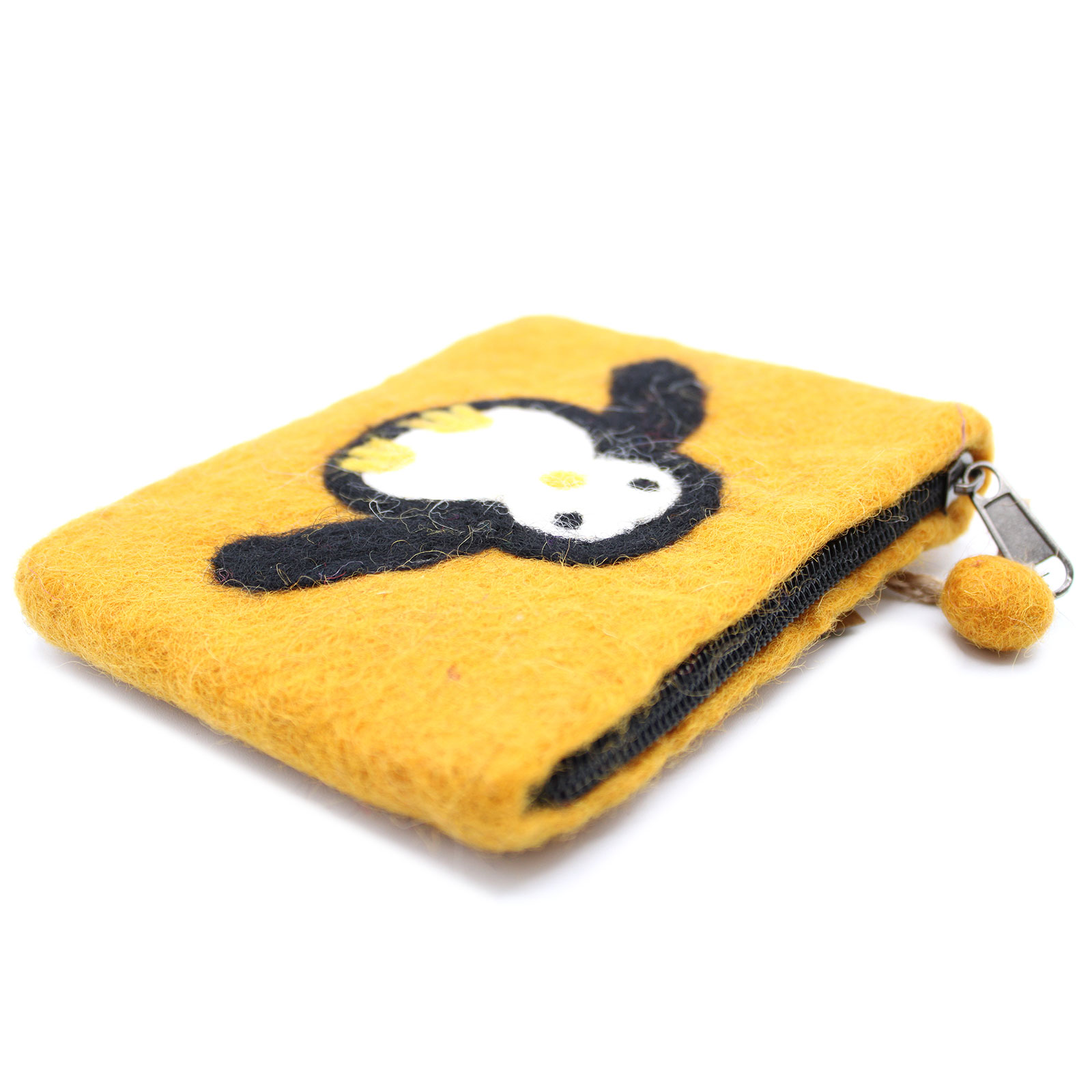 Natural Felt Zipper Pouch (asst) - Cute Penguin - Image 7
