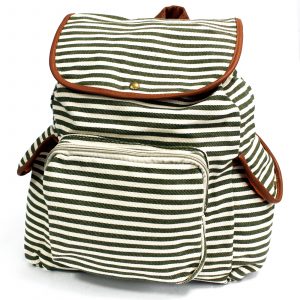 Traveller Backpacks – 3 Pocket Olive Stripe