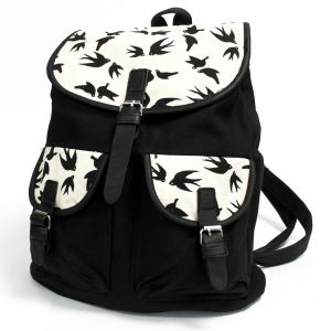 Traveller Backpacks –  2 Pocket Black Swallows