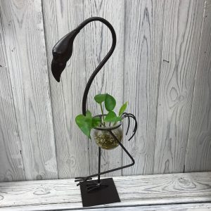 Hydroponic Home Décor – Tall Flamingo One Pot Stand