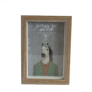 Deep Box Frame – Brown Brush – holds 10x15cm