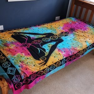 Single Cotton Bedspread + Wall Hanging – Chakra Buddha
