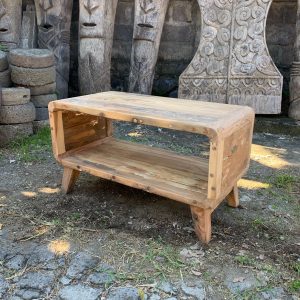 Small Round Coffee Table – Recycled Wood