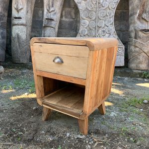 Bedside Table – Round One Draw – Recycled Wood