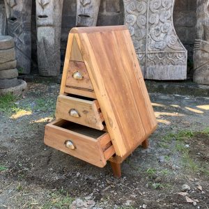 Mr Triangle Decoration Storage 3 Draws – Recycled Wood