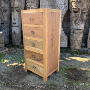 Tall set of 5 Draws – Recycled Wood