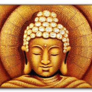 Sun Buddha Golden  60x80cm