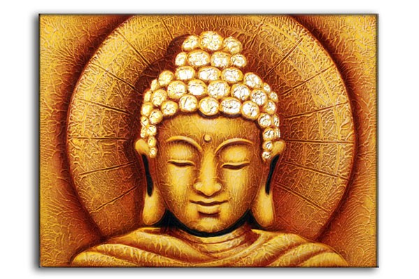 Sun Buddha Golden 60x80cm