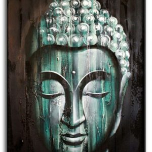 Wood Buddha Green  60x80cm