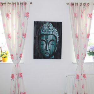 Wood Buddha Green  60x80cm