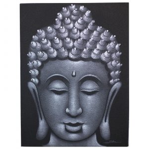 Buddha Painting – Grey Sand Finish