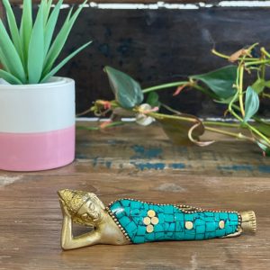 Brass Buddha Figure – Lying Down – 10cm