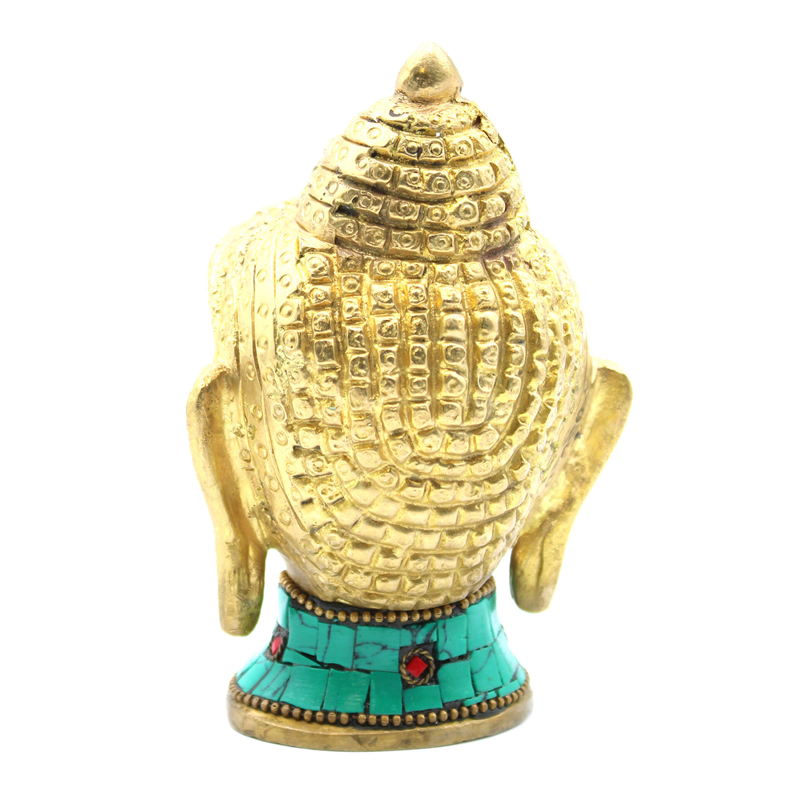 Brass Buddha Figure - Lrg Head - 11.5 cm - Image 2