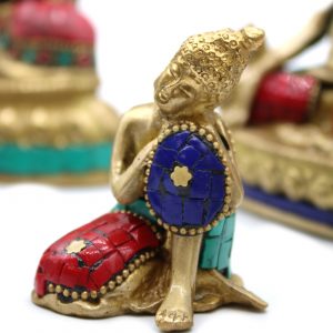 Brass Buddha Figure – Thinking – 6.5 cm