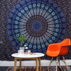 Double Cotton Bedspread + Wall Hanging – Classic Mandala