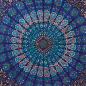 Single Cotton Bedspread + Wall Hanging – Classic Mandala