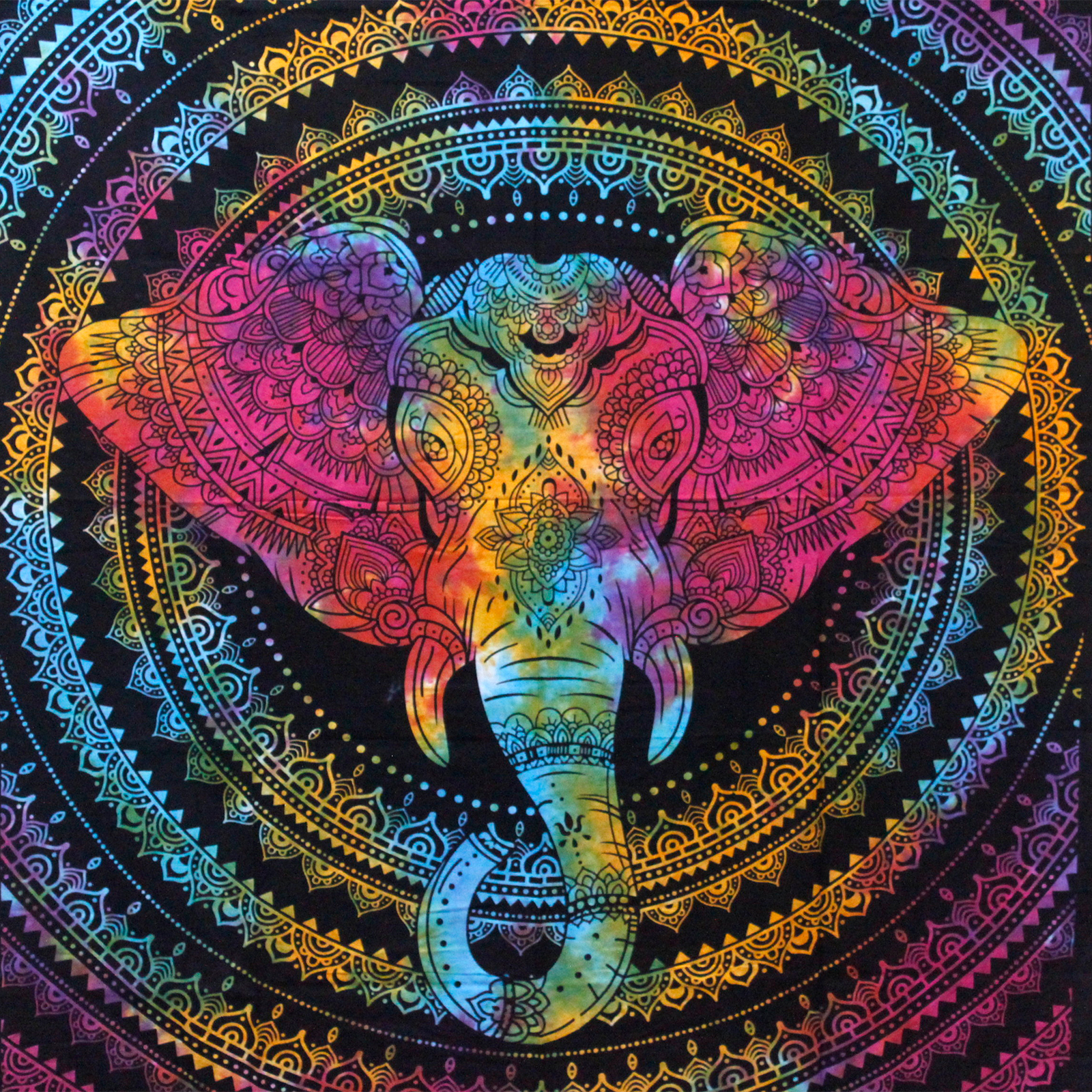 Double Cotton Bedspread + Wall Hanging - Elephant Head - Image 3