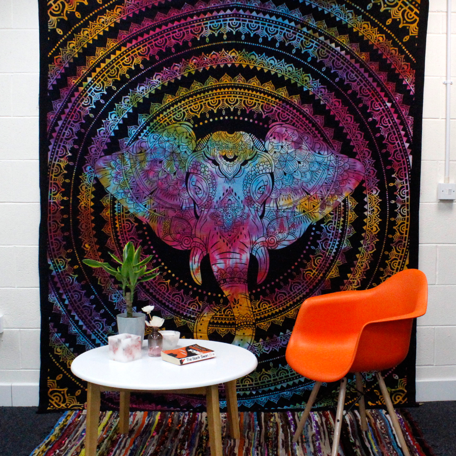 Double Cotton Bedspread + Wall Hanging - Elephant Head - Image 4
