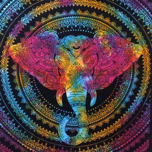 Single Cotton Bedspread + Wall Hanging – Elephant Head