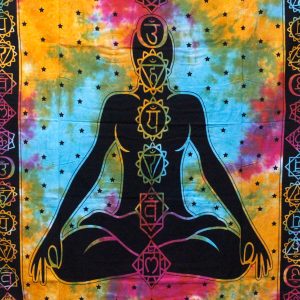 Single Cotton Bedspread + Wall Hanging – Chakra Buddha