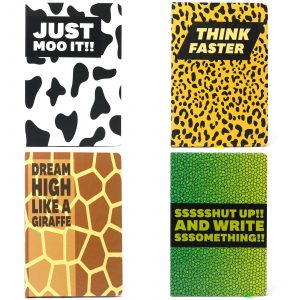 Cool A5 Notebook – Assorted Designs – Animal Encouragement