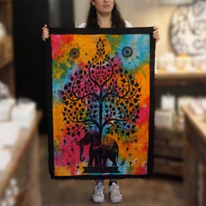 Cotton Wall Art – Elephant Tree