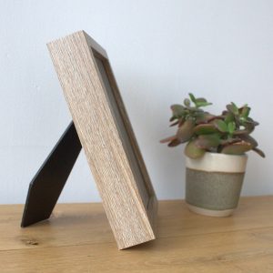 Deep Box Frame – Brown Brush – holds 12x17cm