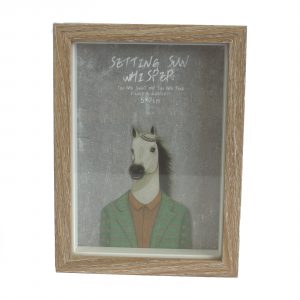 Deep Box Frame – Brown Brush – holds 12x17cm