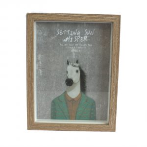 Deep Box Frame – Brown Brush – holds 15.5x20cm