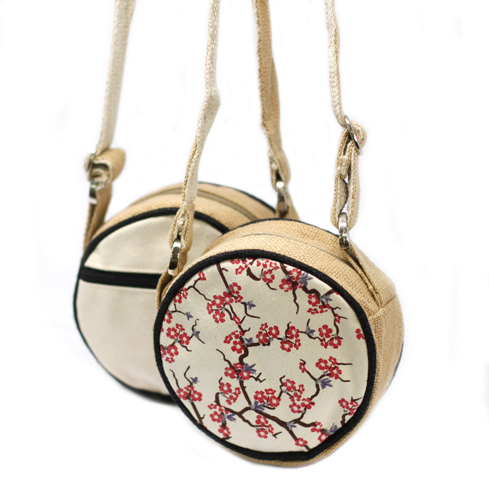 Eco Round Bag - Small - Cherry Blossom - Image 2