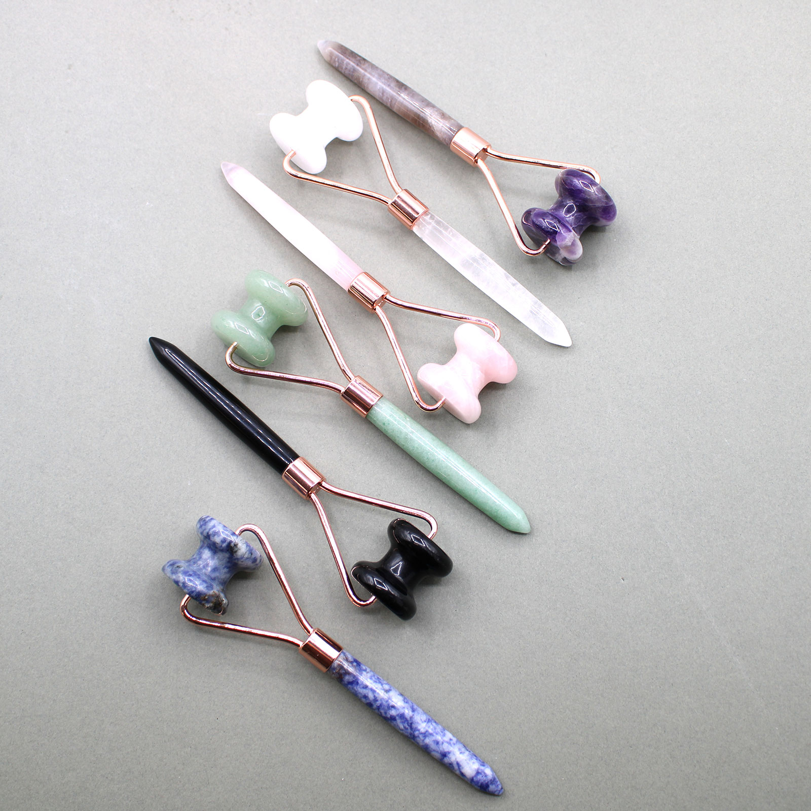 Gemstone Jawline Roller - Rose Quartz - Image 3