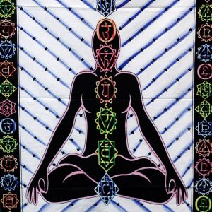 Handbrushed Cotton Wall Art – Chakra Buddha