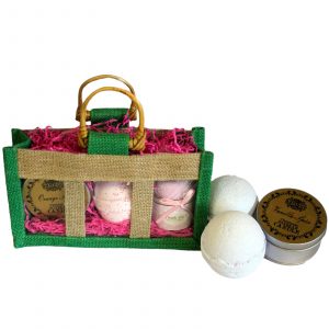 Three Jar Jute Gift Bag – Green