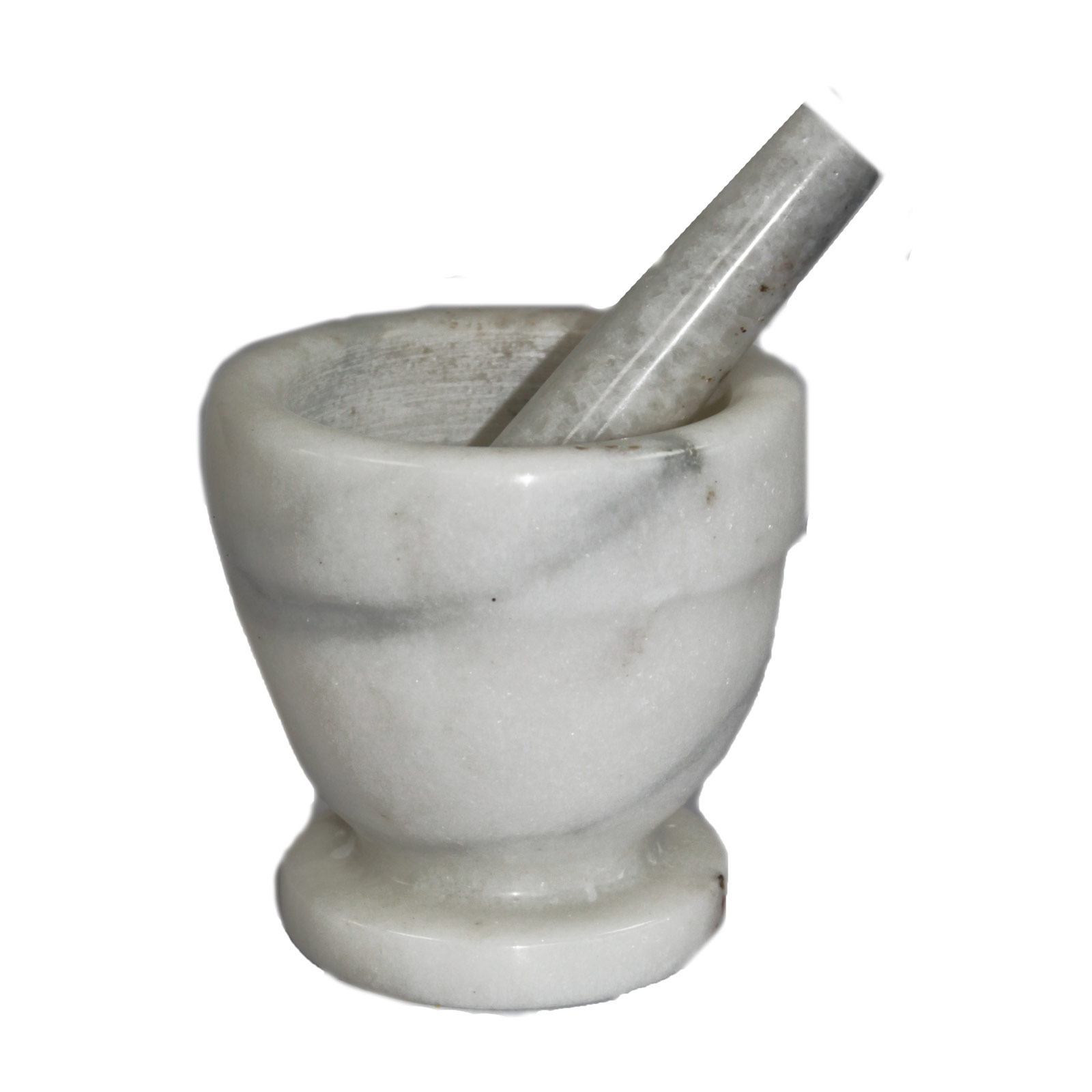 Large White Marble Pestle & Mortar - 10x10.5cm