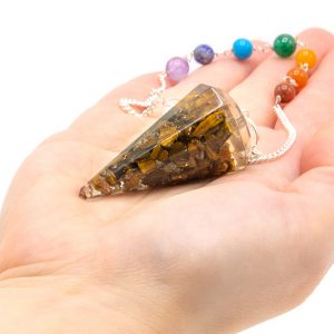 Orgonite Power Chakra Pendulum – Tiger Eye