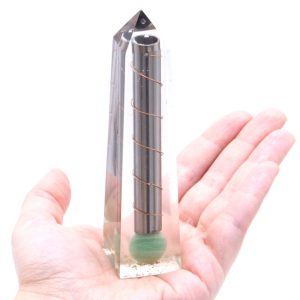 Orgonite Obelisk Power Point Green Aventurine – 110×30 mm