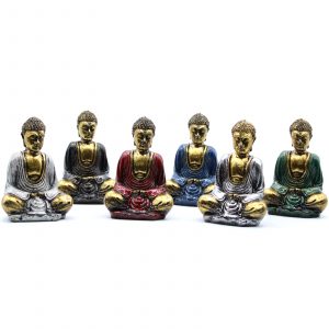 6 x Gold Mini Buddha (Assorted Colours)