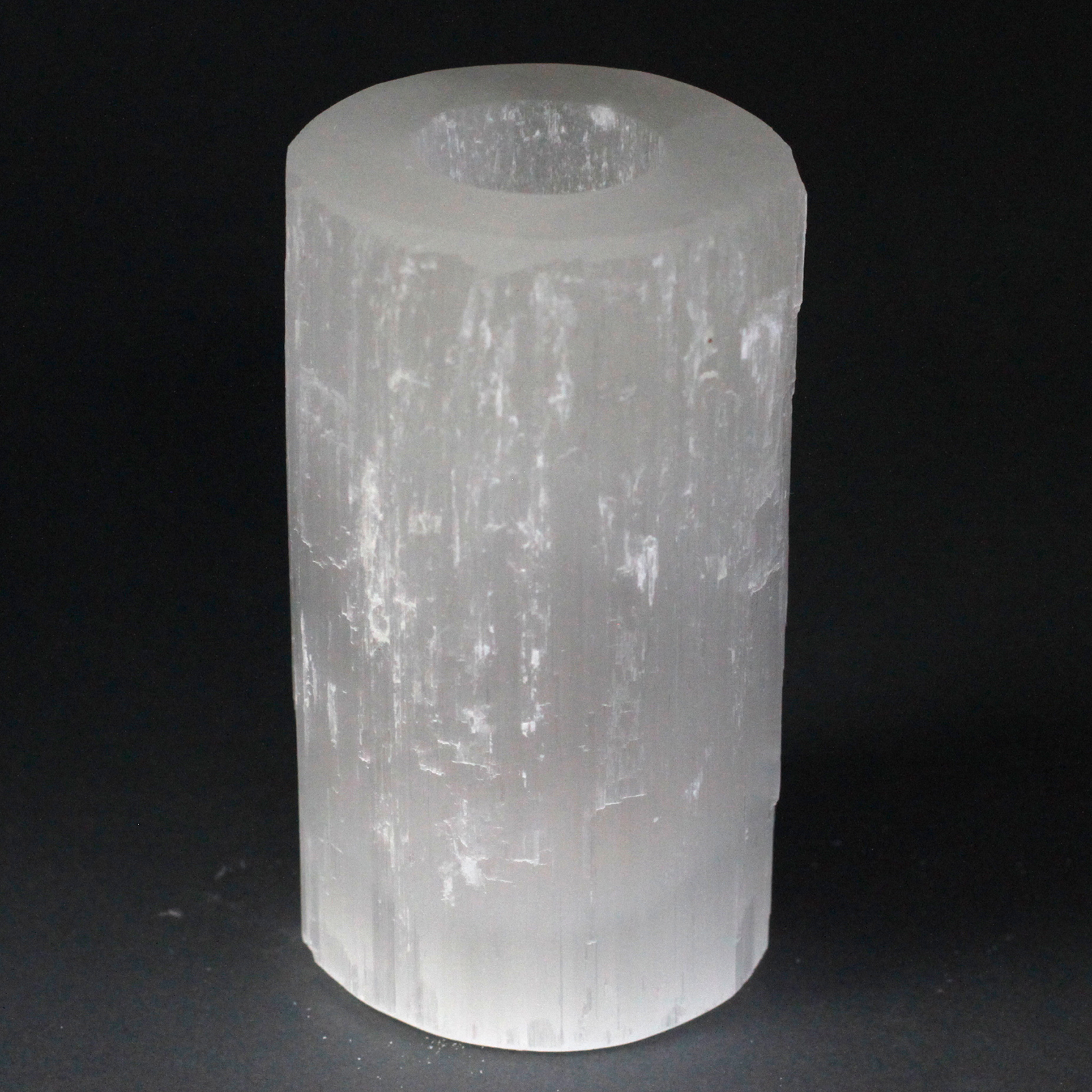 Selenite Cylinder Candle Holder - 15 cm - Image 4