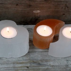 Selenite Ying Yang Candle Holder