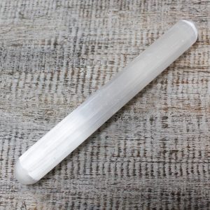 Selenite Wand – 16 cm (Round Both Ends)