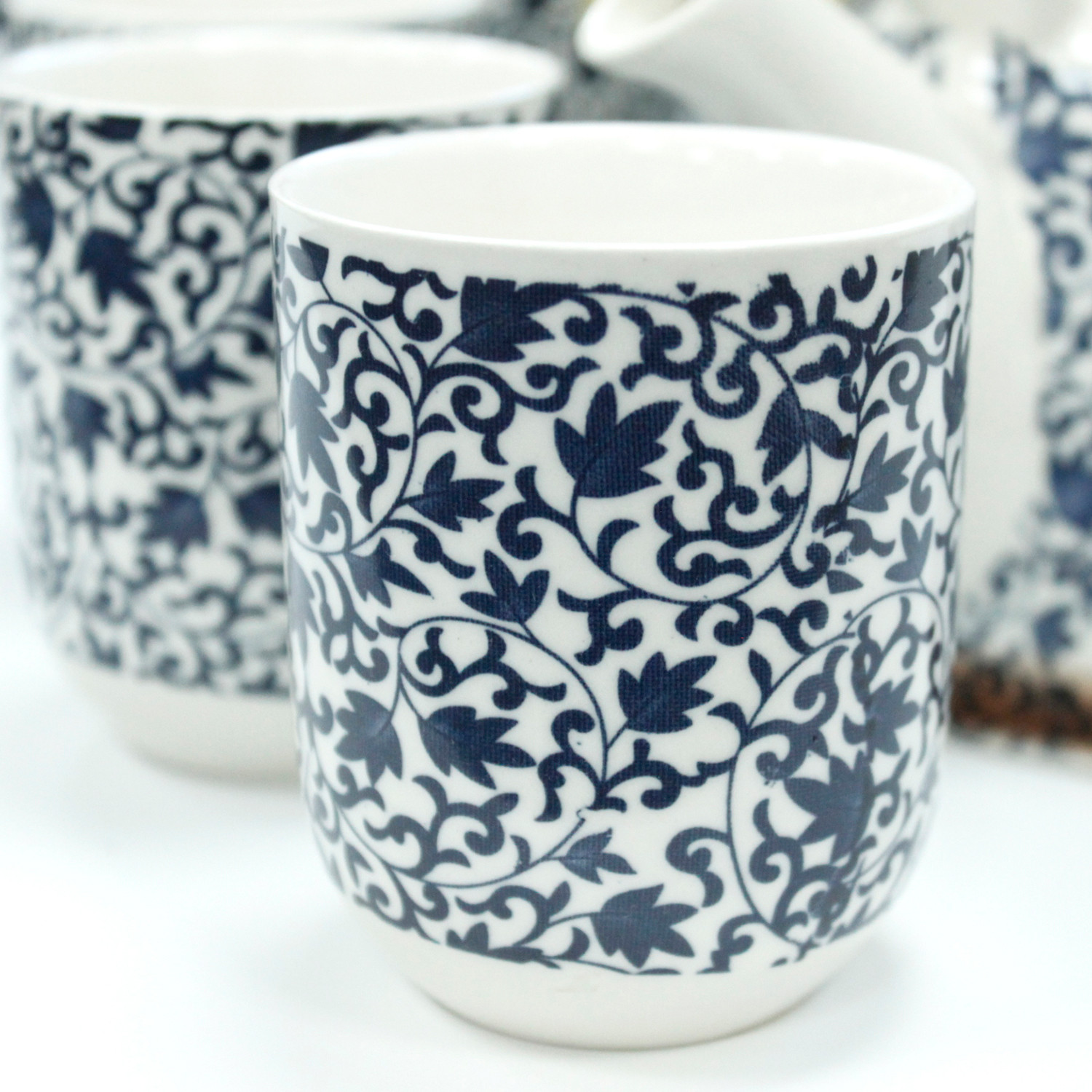 Herbal Teapot Set - Blue Pattern - Image 4